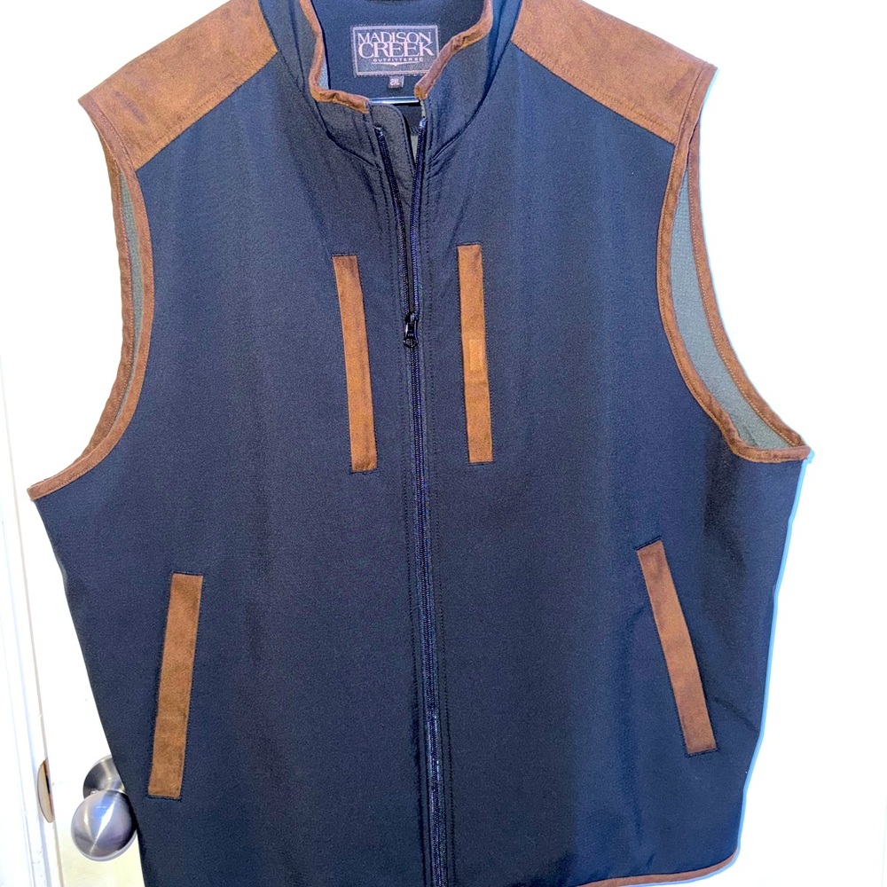Madison creek vest blue and brown